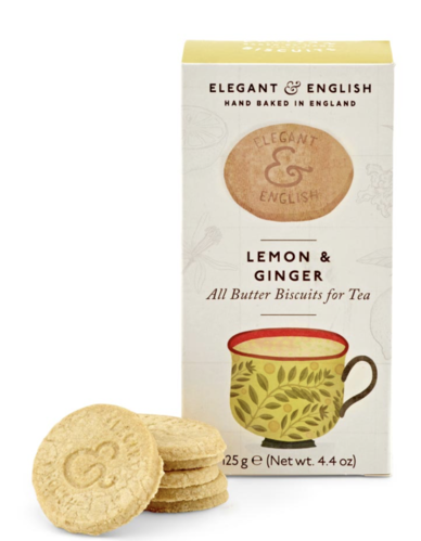 Lemon & Ginger Biscuits, Elegant & English