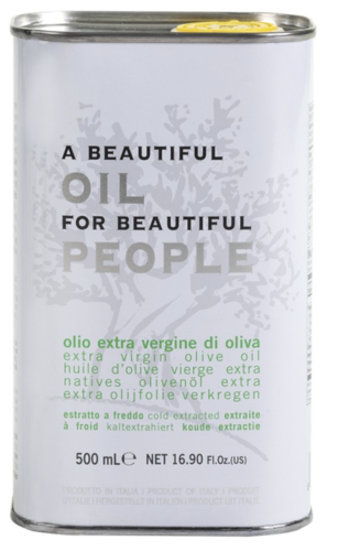 Beautiful oil - oliiviöljy peltipurkissa, Terre Francescane
