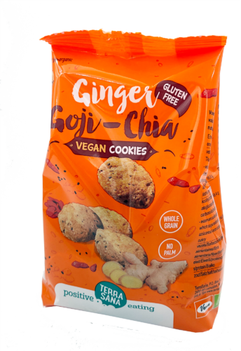 Ginger & Goji & Chia cookie, Vegan, Gluten free