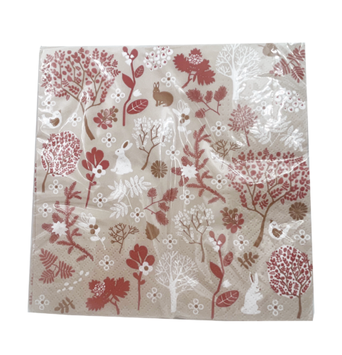 Forest Napkins (red)