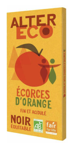 Appelsiini-tummasuklaa, Alter Eco